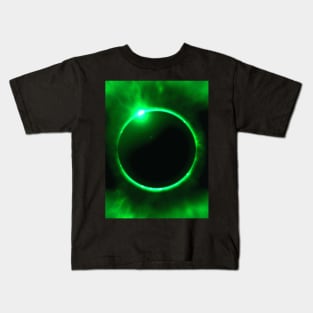 Green Solar Eclipse Kids T-Shirt